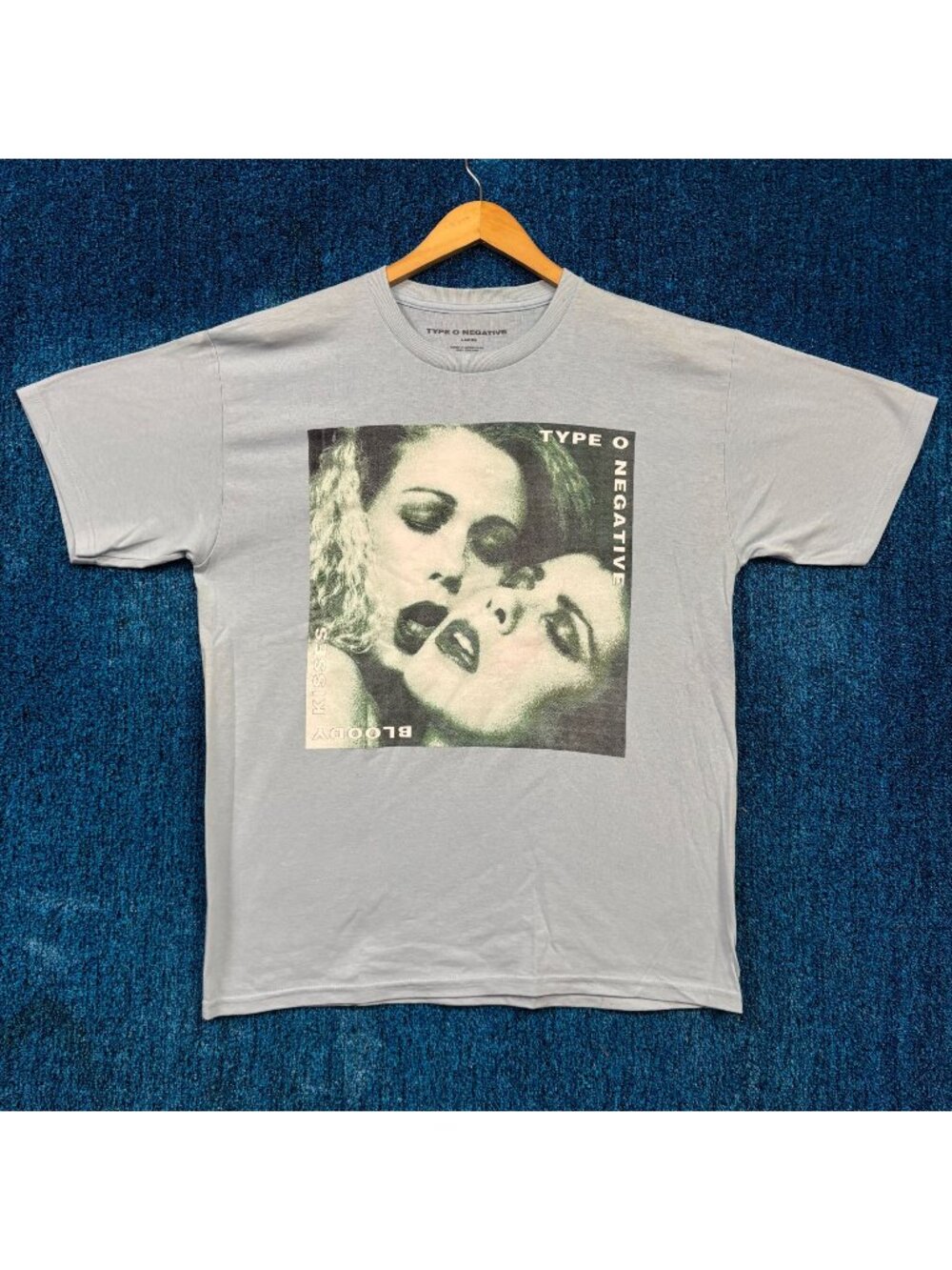 Type O Negative Bloody Kisses Rock Blue T-Shirt Size Large